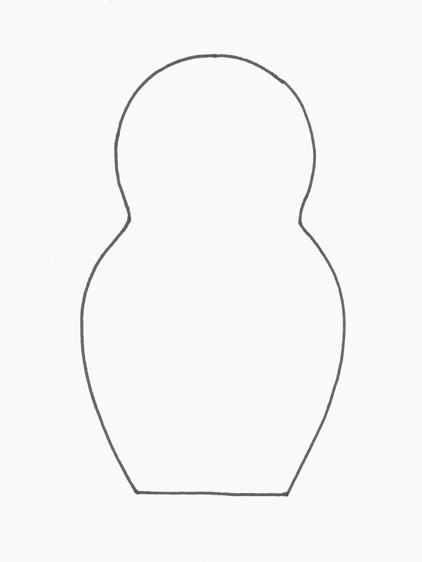 RUSSIAN NESTING DOLL 3 INCH ecrandal handmade copper cookie cutters